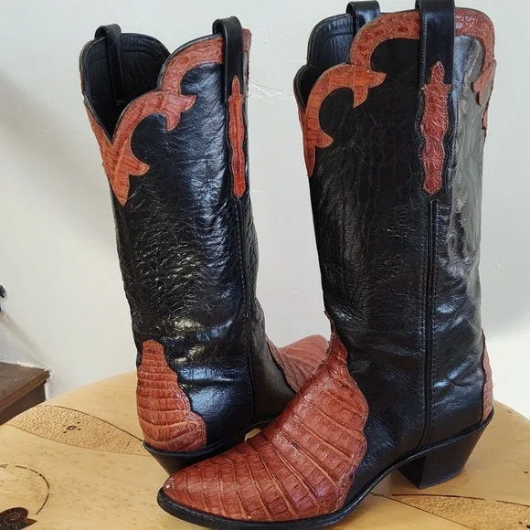 Women's Caiman cowboy boots - Picture 2 of 11